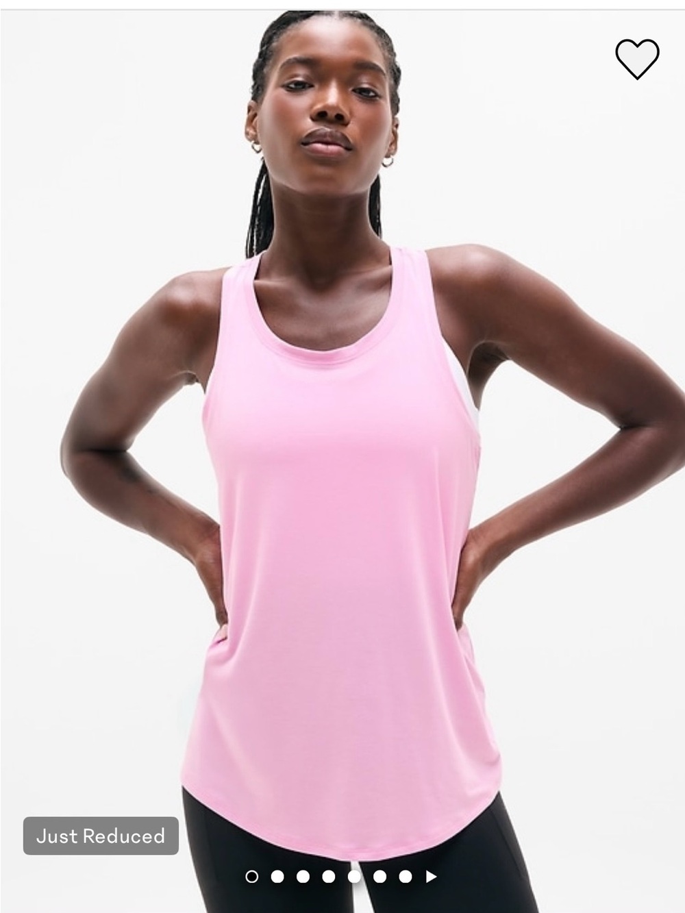 Athleta Pink Scoop Neck Performance Tank